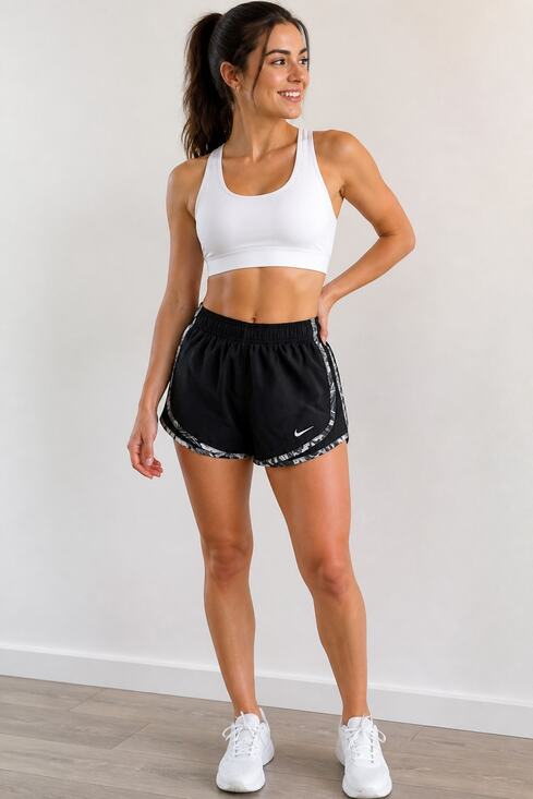 Nike Pants - Nike Women's Dri-FIT Running Shorts Black Gray Trim Size Small